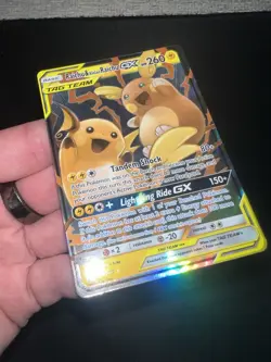 Pokemon TCG Raichu Alolan Raichu Tag Team GX Holo Card Unified Minds 54/236 NM - Image 3