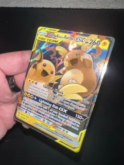 Pokemon TCG Raichu Alolan Raichu Tag Team GX Holo Card Unified Minds 54/236 NM - Image 5