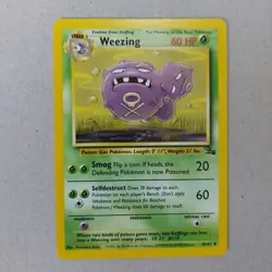 Weezing 45/62 Uncommon Fossil Set Collectible WOTC Pokemon Card - Image 1