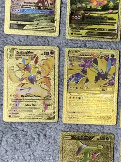 Set of 10 Espeon,Flareon,Jolteon+ Blackstar Promo Gold Accent Foil Fan Art Cards - Image 5