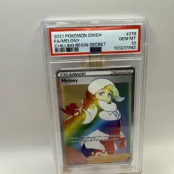 PSA10 - Pokemon - Melony 218/198 Chilling Reign Secret Rare card GEM Mint - Image 1