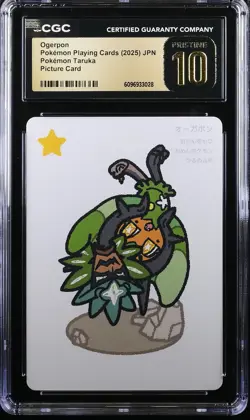2025 POKEMON JAPANESE TARUKA PICTURE CARD OGERPON CGC 10 PRISTINE - Image 1
