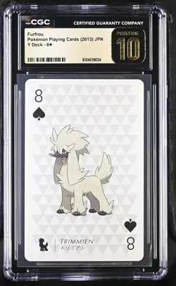 2013 Playing Card Pokemon Pristine Furfrou CGC 10 8 Spades - Image 1