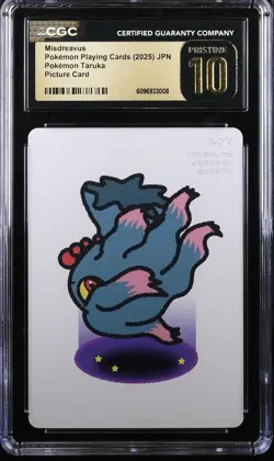 2025 POKEMON JAPANESE TARUKA PICTURE CARD MISDREAVUS CGC 10 PRISTINE - Image 1