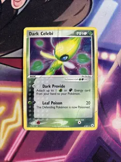 Dark Celebi 4/101 Ex Hidden Legends Holo Pokemon Card DMG - Image 1