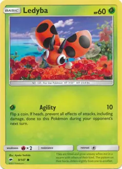 Ledyba - 9/147 - Common NM, English Pokemon Burning Shadows - Image 1