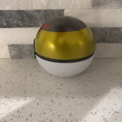 Level Ball Pokemon Collectible Tin: Yellow, Red, and Black Pokeball (Empty) - Image 2