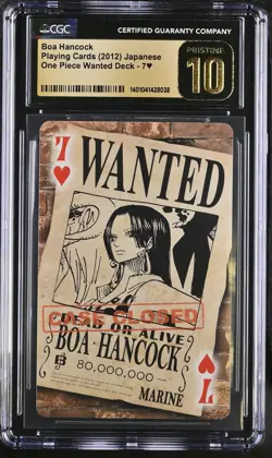 2012 One Piece Wanted Deck One Piece Boa Hancock CGC 10 7 HEARTS PRISTINE - Image 1