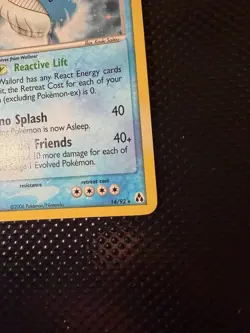 Pokemon TCG Wailord EX Legend Maker Holo Rare 14/92 2006 120 HP - Image 2