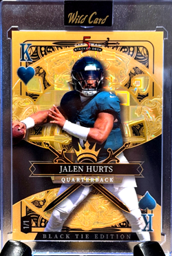 Jalen Hurts Gold #1/1 King of Hearts Very RARE Wild Card - (2026) Eagles (QB) - Image 1