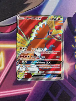 Ho-Oh GX 131/147 Pokemon Burning Shadows Sun Moon Full Art Rare Card NM - Image 1