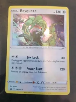 ⭐ Pokemon TCG Rayquaza NM SWSH029 Black Star Promo Card 29 Colorless Cosmo Holo - Image 1