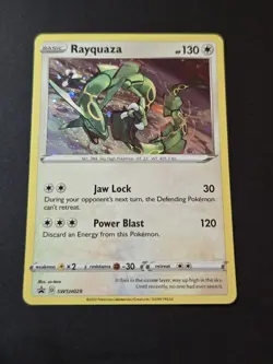 Rayquaza SWSH029 - SWSH Sea & Sky Black Star Promo Cosmos Holo Pokemon Card [NM] - Image 1