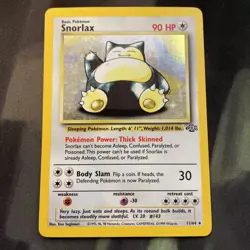Snorlax 11/64 - Jungle Set - Holo Rare Pokemon Card Normal Type MP Condition - Image 1