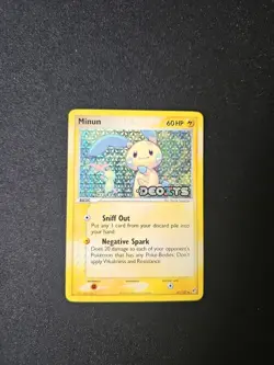 Pokemon Card - Minun Deoxys 41/107 Reverse Holo Stamped - Image 1