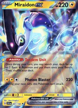 Miraidon ex Double Rare Prize Pack Series Cards 081/198 NM - Image 1