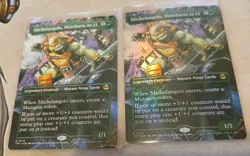 Michelangelo, Weirdness to 11 Borderless X2 (1 FOIL) TMNT MTG MINT 🔥 - Image 1
