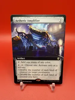 MTG Aetheric Amplifier 0034 Extended Art Aetherdrift: Commander NM - Image 1