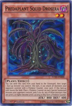 Predaplant Squid Drosera - FUEN-EN008 - Super Rare - 1st Edition NM Yugioh Fusio - Image 1