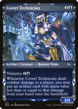 Covert Technician (Showcase) #332 (Foil) LP Kamigawa Neon Dynasty NEO Magic MTG - Image 1