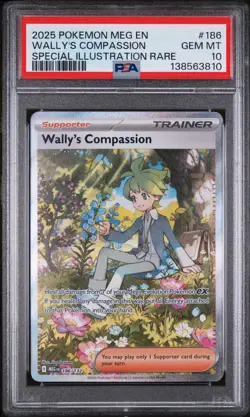 2025 Pokemon MEG EN WALLY'S COMPASSION Special Illustration Rare PSA 10 #186/132 - Image 1