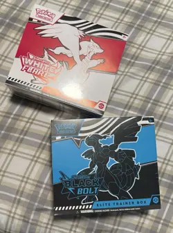 Pokemon Black Bolt and White Flare Elite Trainer Box ETB Set of 2 FACTORY SEALED - Image 1