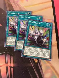 YUGIOH - NEOS FUSION X3 - SUPER RARE - SAST - UNLIMITED - NM - Image 1