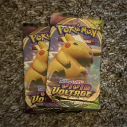 Pokemon Sword & Shield Vivid Voltage single Booster Pack SEALED bulk - Image 1