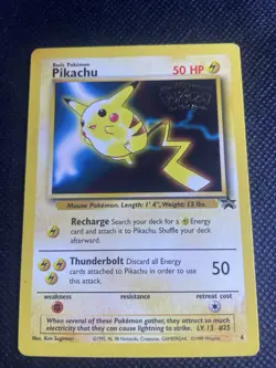 Pokemon Pikachu Kids WB Presents The First Movie Promo Card #4 1999 - Image 1