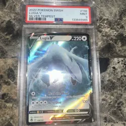 Lugia V #138/195 Pokemon TCG 2022 Ultra Rare Silver Tempest GEM MT PSA 9 - Image 1