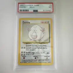 Pokemon Chansey 3/102 Base Set Holo Rare PSA 7 120 HP Ken Sugimori Pokemon TCG - Image 1