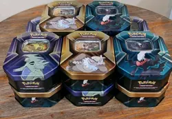 Pokemon Cards Gift Tin Bundle - Sleeves & 33x Card Bulk Booster Joblot V/EX/VMAX - Image 2
