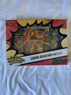 Pokemon TCG Mega Evolution Ascended Heroes Mega Emboar ex Box, New & Sealed - Image 1