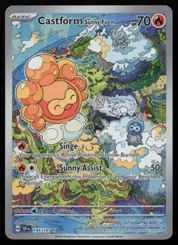 Castform Sunny Form 195/191 Illustration Rare Surging Sparks Pokemon NM - Image 1
