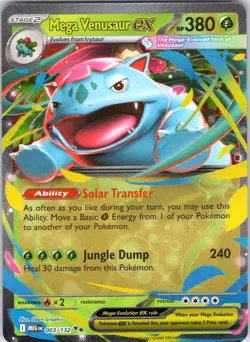 MEGA VENUSAUR EX 003/132 MEGA EVOLUTION POKEMON NM/M - Image 1