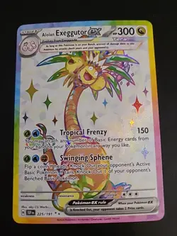 Alolan Exeggutor Ex 225/191 - Full Art Ultra Rare - Surging Sparks Pokemon NM - Image 1