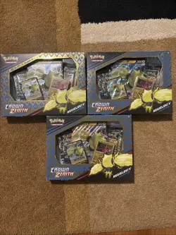 (3) Pokemon Crown Zenith Regieleki V Collection Box Factory Sealed - Image 1