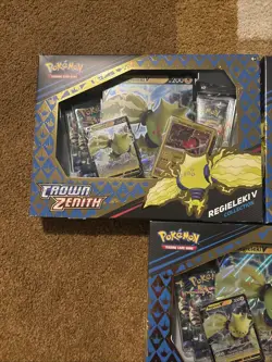 (3) Pokemon Crown Zenith Regieleki V Collection Box Factory Sealed - Image 3