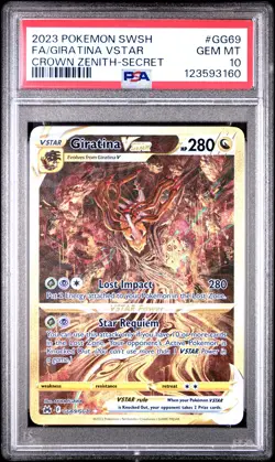 2023 POKEMON SWORD & SHIELD CROWN ZENITH SECRET FULL ART/GIRATINA VSTAR PSA 10 - Image 1