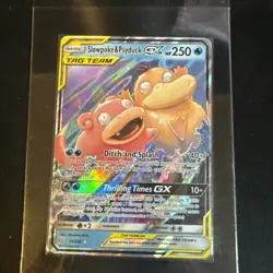 Pokemon Slowpoke & Psyduck GX 35/236 Sm-Unified Minds Ultra Rare Holo TAG TEAM - Image 1