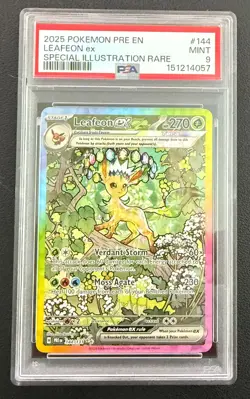2025 Pokemon Leafeon ex #144/131 – Special Illustration Rare PSA 9 MINT - Image 1