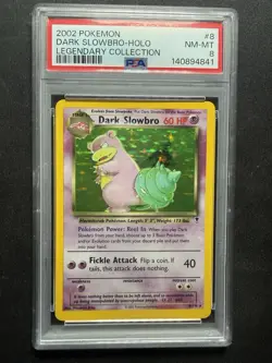 2002 Pokemon Legendary Collection Dark Slowbro Holo 8/110 PSA 8 - Image 1
