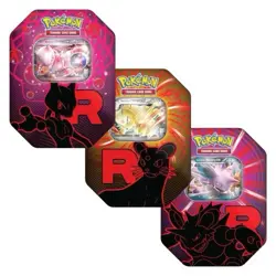 Pokemon TCG: Team Rocket Tin - full Set of 3 - New & Sealed Destined rivals - Image 1