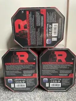 Pokemon TCG Destined Rivals Team Rocket Tin Set of 3 Brand New & Sealed! - Image 2