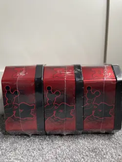 Pokemon TCG Destined Rivals Team Rocket Tin Set of 3 Brand New & Sealed! - Image 3