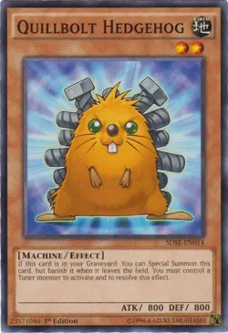 Quillbolt Hedgehog - SDSE-EN014 - Common - 1st Edition LP Yugioh Structure Deck: - Image 1