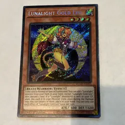 Yu-Gi-Oh! Lunalight Gold Leo DUAD-EN005 Secret Rare 1st Edition NM+ - Image 1