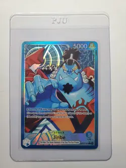 One Piece The Azure Sea’s Seven Jinbe OP14-040 Alternate Alt Art Leader NM - Image 1
