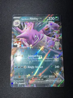 Team Rocket's Nidoking ex 119/182 Pokemon Play! Prize Pack Series 8 Stamped - NM - Image 1