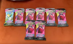 X8 Pokemon TCG Fusion Strike Sleeved Booster Pack Sealed Packs - Image 1
